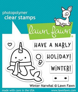 Lawn Fawn Winter Narwhal 2X3 Clear Stamp Lawn Fawn Winter Narwhal 2X3 Clear Stamp