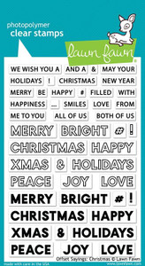 Lawn Fawn Offset Sayings: Christmas 4X6 Clear Stamp Set Lawn Fawn Offset Sayings: Christmas 4X6 Clear Stamp Set