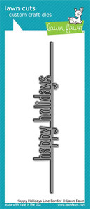 Lawn Fawn Happy Holidays Line Border Custom Craft Dies