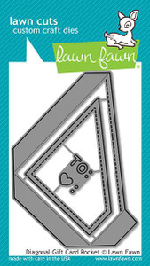 Lawn Fawn Diagonal Gift Card Pocket Custom Craft Dies