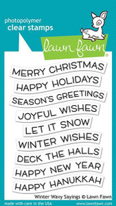 Lawn Fawn Winter Wavy Sayings 3X4 Clear Stamp Set Lawn Fawn Winter Wavy Sayings 3X4 Clear Stamp Set