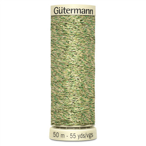 Gutermann Metallic Effect Sewing Thread for Hand and Machine 50m - Light Green 400 Gutermann Metallic Effect Sewing Thread for Hand and Machine 50m - Light Green 400