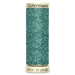 Gutermann Metallic Effect Sewing Thread for Hand and Machine 50m - Green 235 Gutermann Metallic Effect Sewing Thread for Hand and Machine 50m - Green 235