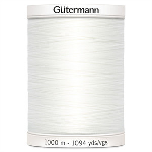 Gutermann Sew-all 100% Polyester Thread 1000m Hand and Machine - 800 White Gutermann Sew-all 100% Polyester Thread 1000m Hand and Machine - 800 White
