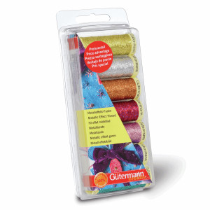 Gutermann Metallic Effect Sewing Thread for Hand and Machine - 7 Colour Set