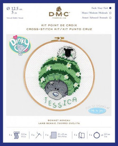 DMC My Dinky Bear Cross Stitch Kit - Lamb Beanie DMC My Dinky Bear Cross Stitch Kit - Lamb Beanie