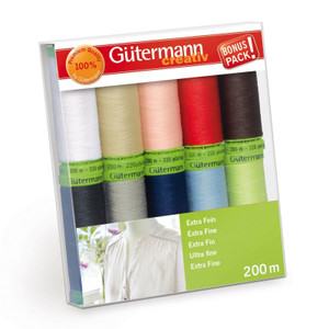 Gutermann 10 Thread Set: Sew-All Extra Fine - Assorted Colours Gutermann 10 Thread Set: Sew-All Extra Fine - Assorted Colours