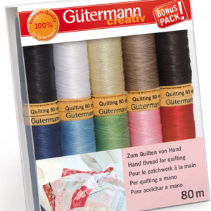 Gutermann 10 Thread Set: 100% Cotton Quilting - Col. 1
