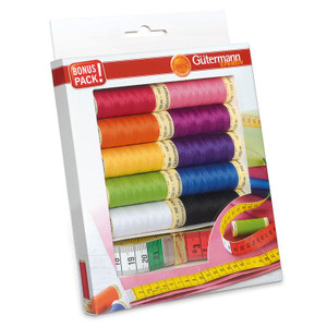 Gutermann Thread Set: Sew-All: 10 x 100m and Measuring Tape Gutermann Thread Set: Sew-All: 10 x 100m and Measuring Tape