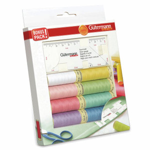 Gutermann Thread Set: Sew-All: 8 x 100m and Seam Gauge Gutermann Thread Set: Sew-All: 8 x 100m and Seam Gauge