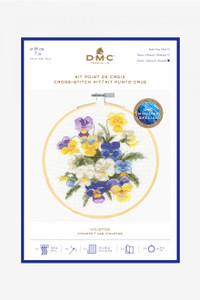 DMC Violets Cross Stitch Kit DMC Violets Cross Stitch Kit