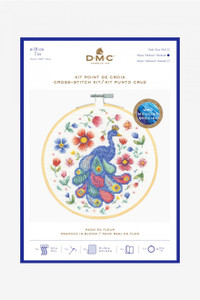 DMC A Peacock In Bloom Cross Stitch Kit DMC A Peacock In Bloom Cross Stitch Kit