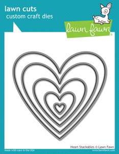 Lawn Fawn Heart Stackables Custom Craft Dies