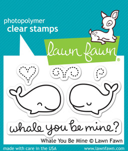 Lawn Fawn Whale You Be Mine 2X3 Clear Stamp Set