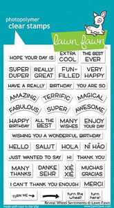 Lawn Fawn Reveal Wheel Sentiments 4X6 Clear Stamp Set Lawn Fawn Reveal Wheel Sentiments 4X6 Clear Stamp Set