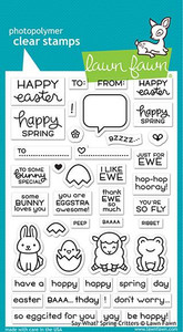 Lawn Fawn Say What? Spring Critters 4X6 Clear Stamp Set Lawn Fawn Say What? Spring Critters 4X6 Clear Stamp Set