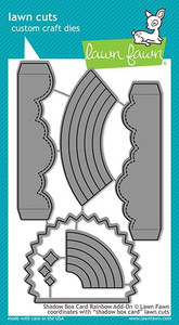 Lawn Fawn Shadow Box Card Rainbow Add-On Custom Craft Dies Lawn Fawn Shadow Box Card Rainbow Add-On Custom Craft Dies