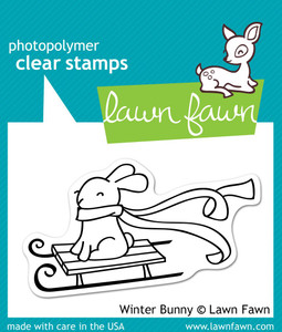 Lawn Fawn Winter Bunny 2X3 Clear Stamp