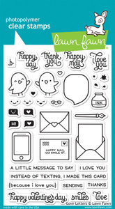 Lawn Fawn Love Letters 4X6 Clear Stamp Set