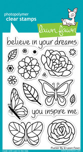 Lawn Fawn Flutter By 4X6 Clear Stamp Set Lawn Fawn Flutter By 4X6 Clear Stamp Set