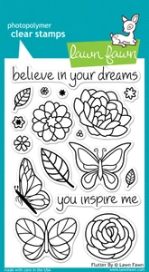 Lawn Fawn Flutter By 4X6 Clear Stamp Set