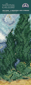 DMC - The National Gallery Van Gogh Wheatfield with Cypresses Counted Cross Stitch Bookmark Kit DMC - The National Gallery Van Gogh Wheatfield with Cypresses Counted Cross Stitch Bookmark Kit
