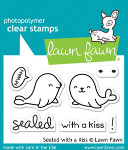 Lawn Fawn Sealed With A Kiss 2X3 Clear Stamp Set