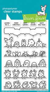 Lawn Fawn Simply Celebrate Winter Critters - 4X6 Clear Stamp Set