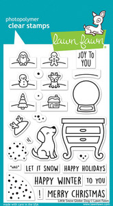 Lawn Fawn Little Snow Globe: Dog 4X6 Clear Stamp Set
