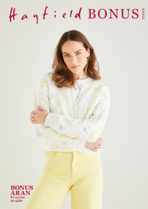 Hayfield Bonus Aran Diamond Trellis Cardigan Knitting Pattern - Intermediate Level Hayfield Bonus Aran Diamond Trellis Cardigan Knitting Pattern - Intermediate Level