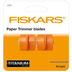 Fiskars Paper Trimmer Blades Triple Track Titanium Straight Cutting Twin Pack. Damaged packaging. Fiskars Paper Trimmer Blades Triple Track Titanium Straight Cutting Twin Pack. Damaged packaging.