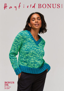 Hayfield Bonus DK Fashion Fusion Sweater Knitting Pattern - Easy Level Hayfield Bonus DK Fashion Fusion Sweater Knitting Pattern - Easy Level