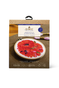 DMC Cross Stitch Kit Scarlet Poppies by Aksinya Nizhnik - Intermediate DMC Cross Stitch Kit Scarlet Poppies by Aksinya Nizhnik - Intermediate