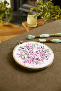 DMC Cross Stitch Kit Cherry Blossom by Anna Matvieieva - Intermediate DMC Cross Stitch Kit Cherry Blossom by Anna Matvieieva - Intermediate