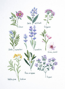 DMC Cross Stitch Kit Herbs by Nathalie Weinzaepflen - Advanced