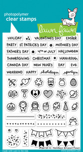 Lawn Fawn Plan On It: Holidays 4X6 Clear Stamp Set Lawn Fawn Plan On It: Holidays 4X6 Clear Stamp Set