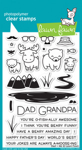 Lawn Fawn Dad + Me 4X6 Clear Stamp Set Lawn Fawn Dad + Me 4X6 Clear Stamp Set