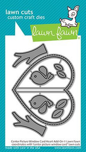 Lawn Fawn Center Picture Window Card Heart Add-On Custom Craft Dies