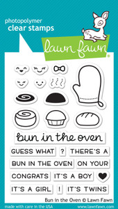 Lawn Fawn Bun In The Oven 3X4 Clear Stamp Set