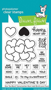 Lawn Fawn How You Bean? Conversation Heart Add-On 4X6 Clear Stamp Set