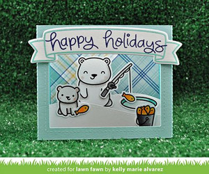 Lawn Fawn Beary Happy Holidays 4X6 Clear Stamp Set