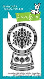 Lawn Fawn Shutter Card Snow Globe Add-On Custom Craft Dies