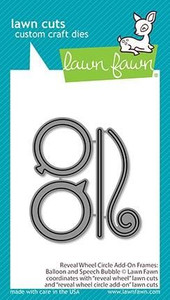 Lawn Fawn Reveal Wheel Circle Add-On Frames: Balloon And Speech Bubble Custom Craft Dies
