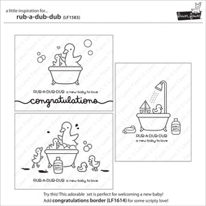 Lawn Fawn Rub-A-Dub-Dub 4X6 Clear Stamp Set Lawn Fawn Rub-A-Dub-Dub 4X6 Clear Stamp Set