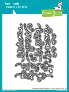 Lawn Fawn Winter Big Scripty Words Lawn Cuts Custom Craft Dies