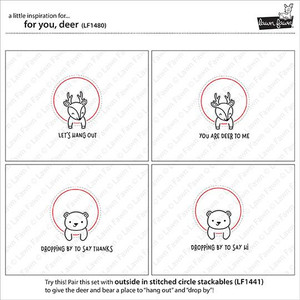 Lawn Fawn For You, Deer 4X6 Clear Stamp Set Lawn Fawn For You, Deer 4X6 Clear Stamp Set