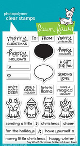 Lawn Fawn Say What? Christmas Critters 4X6 Clear Stamp Set Lawn Fawn Say What? Christmas Critters 4X6 Clear Stamp Set