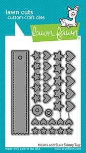 Lawn Fawn Hearts And Stars Skinny Tag Custom Craft Dies
