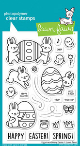 Lawn Fawn Eggstraordinary Easter 4X6 Clear Stamp Set