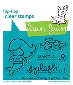 Lawn Fawn Mermaid For You Flip-Flop 2X3 Clear Stamp Set